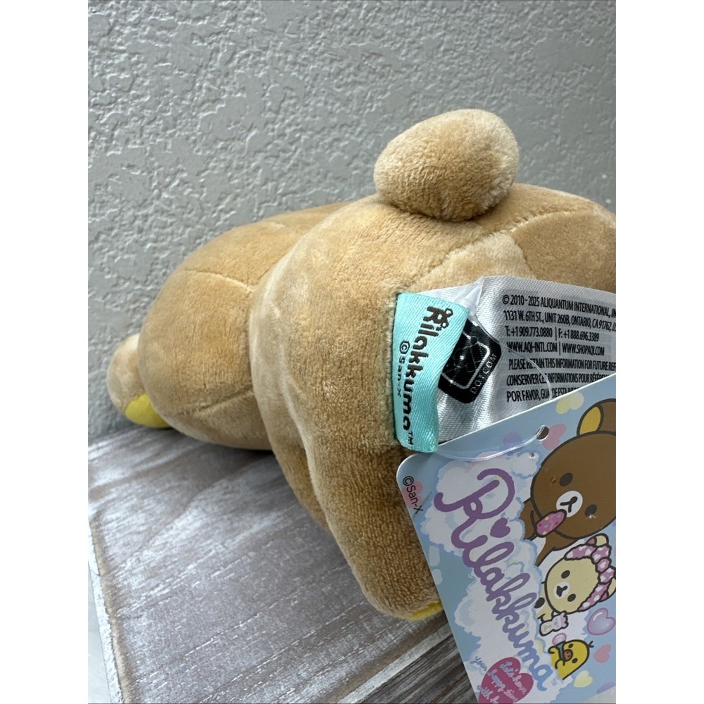 $19 π NWT San-X Rilakkuma Fluffy Heart Plush 6" Small Animal Teddy Bear - Picture 5 of 7